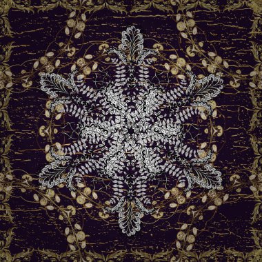 Basit bir şekilde. Vektör. Kusursuz girdap şekli. Tebrik kartları, düğün, logo, kumaş baskısı için kullanılabilir. Sonsuz bukle süsü. Çizim, karalama, karalama Siyah, beyaz ve kahverengi renkler üzerine.