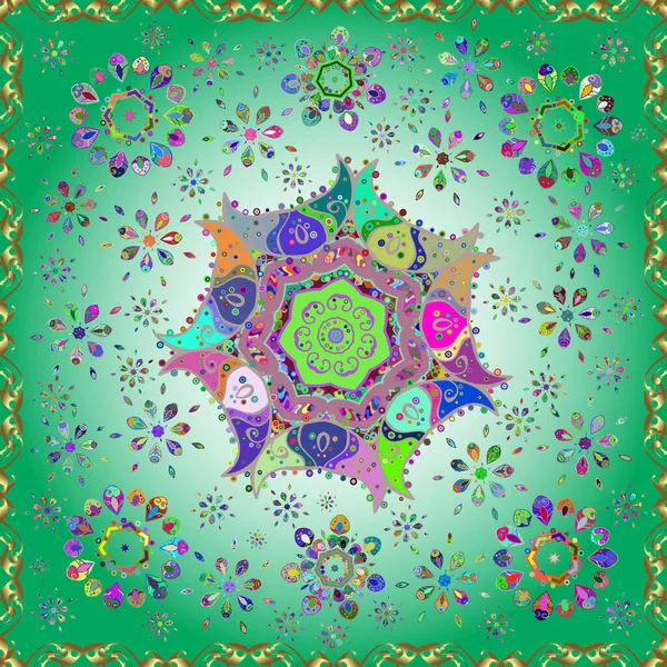 Estilo Zentangle Mandala Flor Para Colorear Libro Para Adultos Estrés — Foto de Stock