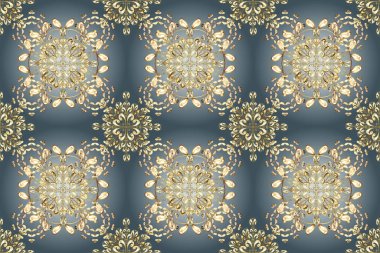 Altın kar taneleri basit, pürüzsüz desen. Bej, mavi ve nötr renklerde altın desen. Soyut duvar kâğıdı, ambalaj dekorasyonu. Kışın sembolü, Mutlu Noel tatili, Mutlu yıllar 2019.