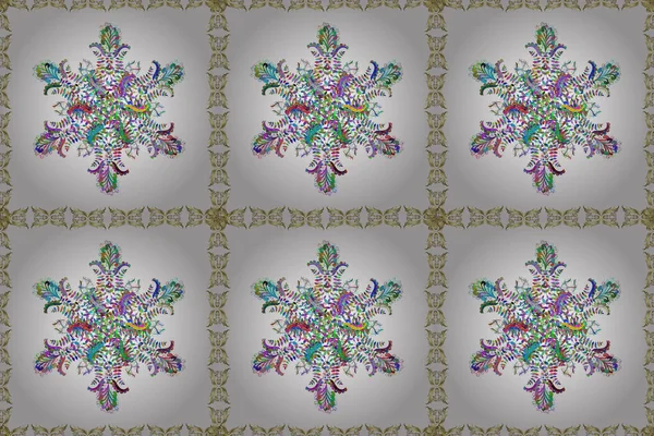 Floral Ornament Brocade Textile Pattern Glass Metal Floral Pattern Green — Stock Photo, Image