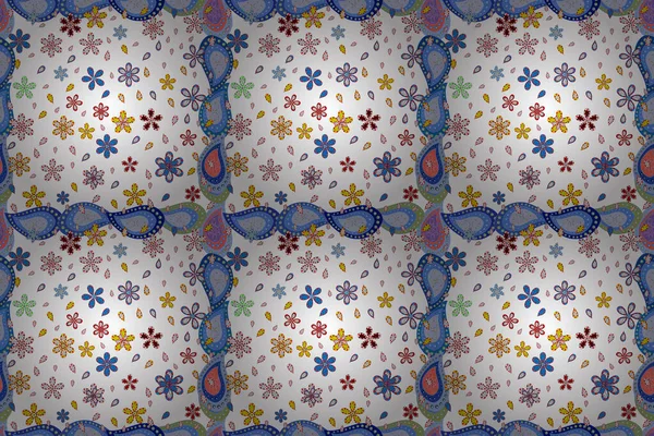 Boho Stil Blumen Nahtlose Muster Raster Mandala Gefliestes Mandala Design — Stockfoto