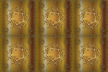 Kusursuz. Viktorya döneminden kalma süsler Raster çizimleri. Kıvrım çizgisi sembolleri büyütüyor. Dekoratif vintage elementleri kaydır. Çiz, çiz, bej, kahverengi ve sarı renkleri karala.