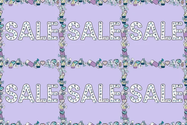 Seamless Raster Winter Sale Banner Design Special Offer Online Shopping — ストック写真