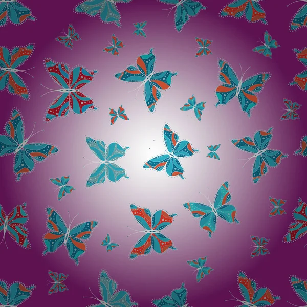 自然の美しさ 招待状の背景 ベクトルの図 水彩スタイルで飛んでいる蝶とシームレスなパターン — ストックベクタ
