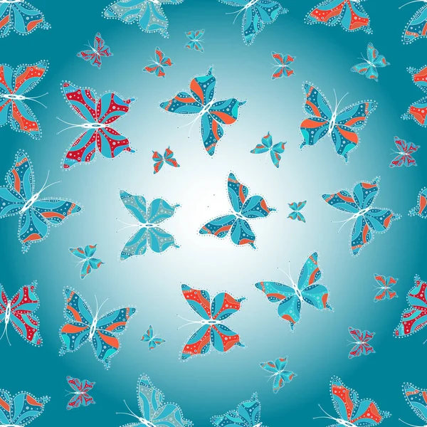 Scribble Sketch Doodle Butterfly Pattern Vector Abstract Seamless Pattern Wallpaper — ストックベクタ