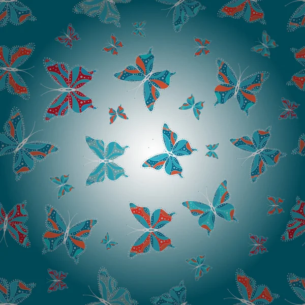 Seamless Background Colorful Butterflies Vector Illustration Nice Background Design Fabric — ストックベクタ