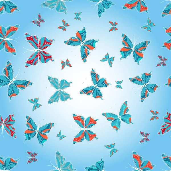 Patrón Sin Costuras Mariposas Coloridas Perfecto Para Fondos Página Web — Vector de stock