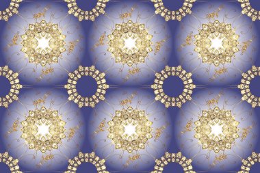 Sevimli, pürüzsüz bir arka plan. Menekşe rengi, kahverengi ve nötr renkler. Klasik lüks, eski moda İspanyol süsü, duvar kağıtları, tekstil ve ambalaj için kraliyet Victoria dönemi kusursuz dokusu..