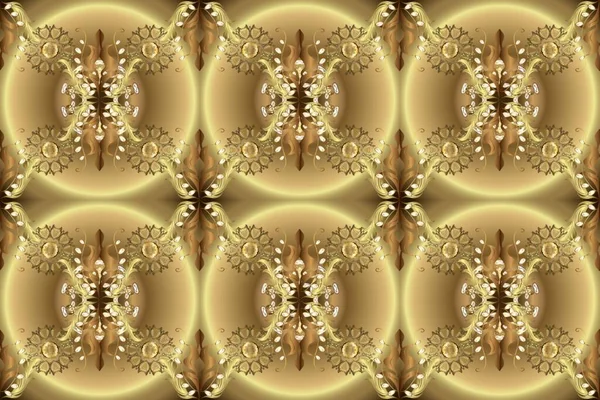Neutral Brown Beige Ornamental Floral Seamless Pattern Raster Great Fabric —  Fotos de Stock