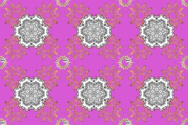 Raster. Damask 'ın kusursuz bir geçmişi var. Klasik lüks, eski moda İspanyol aksesuarı, kraliyet Victoria mezhebi. Duvar kağıtları, tekstil ve ambalaj için kusursuz doku. Menekşe, gri ve pembe renkli resimler