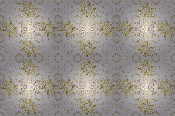 Seamless pattern in Baroque style. Vintage colorful patterns. Beautiful pattern for Wallpapers, packaging. Graceful, delicate ornamentation in the Rococo style. Patterns on colors. Raster.