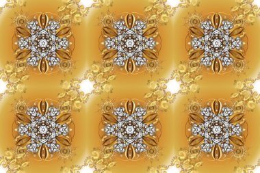 Kusursuz girdap şekli. Sonsuz bukle süsü. Eskiz, karalama, kahverengi, bej ve sarı renkleri karala. Raster. Basit bir şekilde. Tebrik kartları, düğün, logo, kumaş baskısı için kullanılabilir.