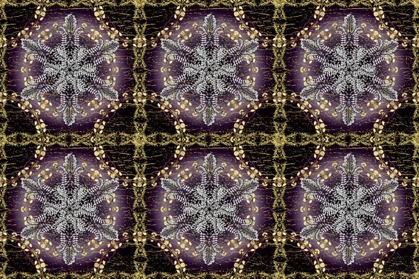 Seamless pattern in Baroque style. Vintage colorful patterns. Beautiful pattern for Wallpapers, packaging. Graceful, delicate ornamentation in the Rococo style. Patterns on dark colors. Raster.