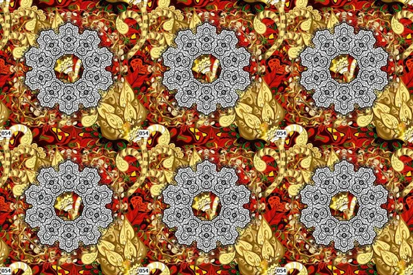 Raster illustration. Seamless. Cute Floral pattern in the small flower.