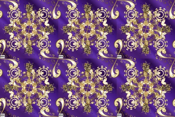 Pictures Violet Beige Purple Colors Raster Damask Sketch Pattern Background — Stock Photo, Image
