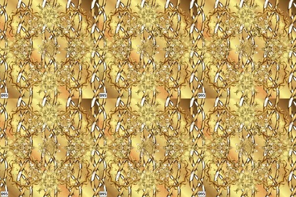 Vintage Pattern Arabesques Traditional Classic Brown Beige Yellow Colors Ornament — Foto de Stock