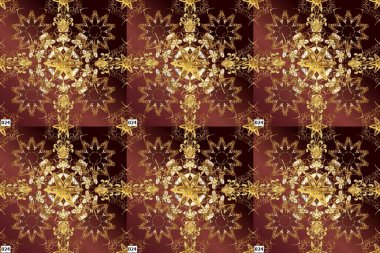 Raster illüstrasyonu. Raster kahverengi, bej ve siyah yapraklı arka plan, güzel yapraklar, çiçekler, girdaplar, karmaşık güzel süsler. Klasik tarzda hem de. Yapraklar sevimli eskiz kalıpları.