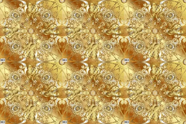 Sketch Patterns Yellow Brown Beige Colors Abstract Luxury Background Ornament — Stockfoto
