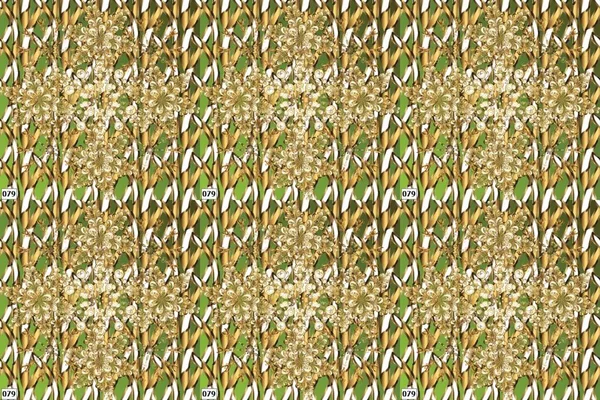 Art Deco Pattern on brown, pano and beige colors. Sketch. Vintage pattern art design. Raster illustration. Cute background for wrappers and wallpaper, design of fabric, paper.