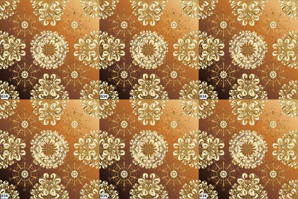 Vintage Pattern Arabesques Traditional Classic Beige Pano Brown Colors Ornament — Zdjęcie stockowe