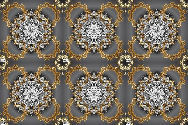 Seamless Floral Pattern Wallpaper Baroque Damask Seamless Raster Background Graphic — 스톡 사진
