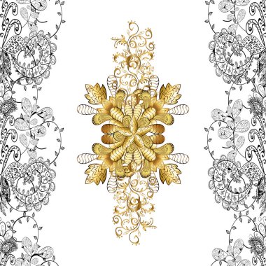 Herhangi bir tasarım projesi için. Kumaş, kağıt ve ambalaj için uygun. Tamamen düzenlenebilir. Kusursuz. Beyaz, sarı ve siyah renkte desen.