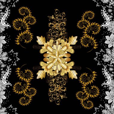 Eski model sanat tasarımı. Ambalajlar, duvar kağıtları, kumaş tasarımı ve kağıt için hoş bir arkaplan. Kusursuz. Beyaz, kahverengi ve siyah renkler üzerine Art Deco Deseni.