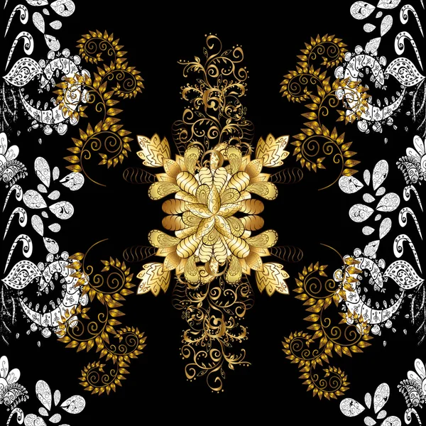Cute Seamless Pattern Background Classical Luxury Old Fashioned Damask Ornament — Stockfoto