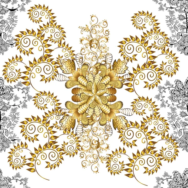Geometric Pattern Lace Pattern Linear Pattern Royal Style Seamless Ornament — 图库照片