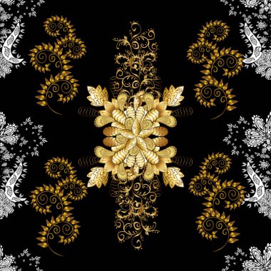 Fantezi çiçekleri, doğal duvar kâğıdı, çiçek desenli kıvrımlı resimli. Paisley el çizimi elementler. Ev dekoru. Kumaş, kağıt ve ambalaj için uygun. Vektör illüstrasyonu.