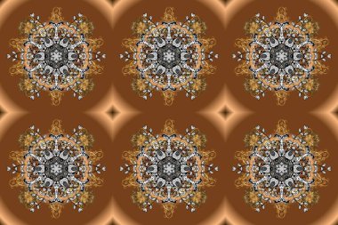 Paisleys elegant floral raster seamless pattern background wallpaper illustration with vintage stylish beautiful modern line art gold and paisley flowers leaves and ornaments.