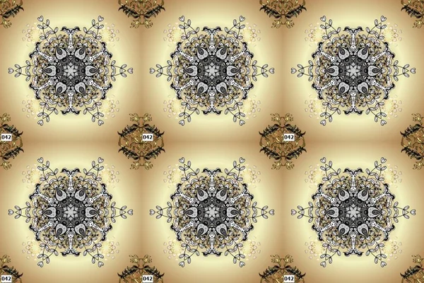 Vintage pattern art design. Cute background for wrappers and wallpaper, design of fabric, paper. Seamless. Art Deco Pattern on white, brown and black colors.