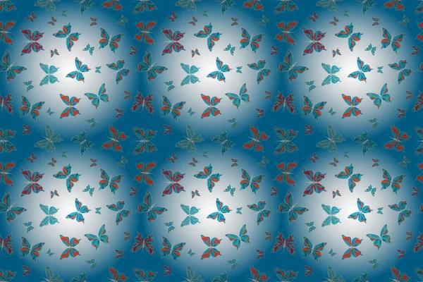 Watercolor Butterflies White Blue Neutral Background Perfect Web Page Backgrounds — Fotografia de Stock