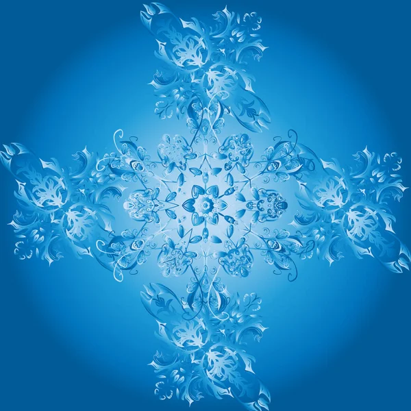 Oriental Colored Pattern Blue Neutral Colors Abstract Mandala Islam Arabic — Stok Vektör