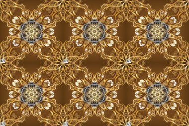 Orient klasik klasik model. Doğu geçmişi. Fantezi çizimi. Bej, kahverengi ve beyaz renkli resimler. Şirin elementlerle kusursuz soyut arkaplan.