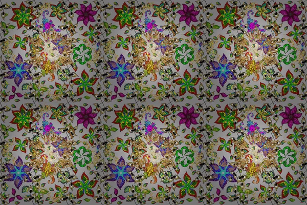 Raster Texture Prints Fabric Wallpapers Textile Colorful Grunge Flourish Abstract — Fotografia de Stock