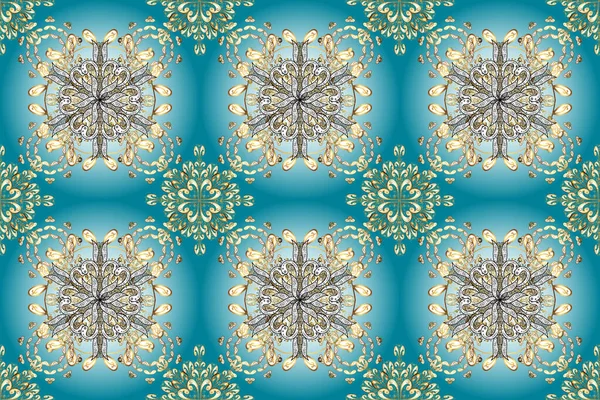 Seamless Pattern Flowers Floral Pattern Illustration Curls White Neutral Blue — Stockfoto