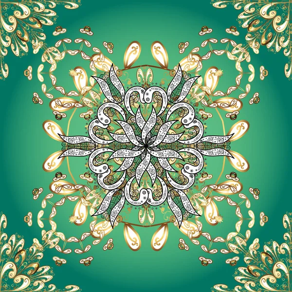 Seamless Colorful Oriental Mosaic Classic Traditional Flower Motif Geometric Ornament — Fotografia de Stock