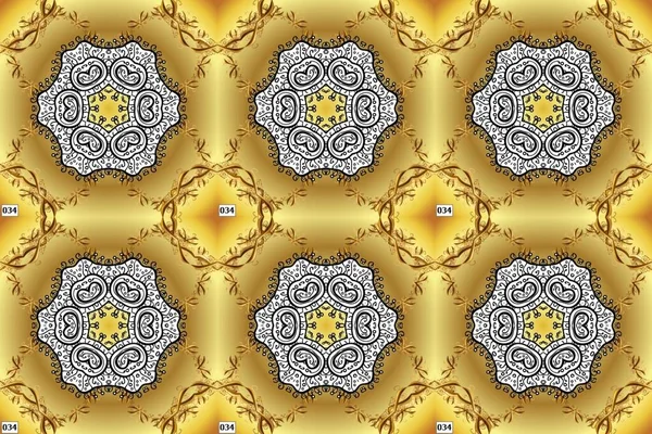 Decorative Texture Background Mandalas Stylized Flowers Folk Style Raster Illustration — Stock fotografie