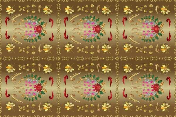 Απρόσκοπτη Oriental Χαριτωμένο Μοτίβο Αραβουργήματα Και Floral Στοιχεία Παραδοσιακό Κλασικό — Φωτογραφία Αρχείου