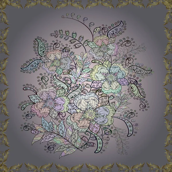 Безшовний Акварельний Квітковий Візерунок Квітковою Композицією Яскравому Фоні Ідеально Підходить — стоковий вектор