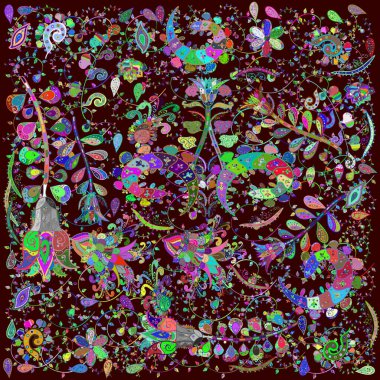 Vektör deseni. Çiçekli, suluboya desenli kusursuz çiçek deseni. Süslü kumaş deseni.