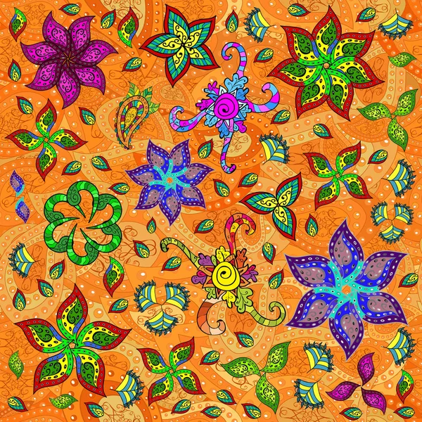Симпатичный Цветочный Узор Маленьком Цветке Абстрактный Цветочный Узор Фоне Векторный — стоковый вектор