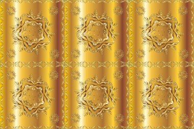 Mehndi tasarımı. Etnik renkli karalama dokusu. İzsiz bir model. Bej, kahverengi ve sarı renkli desenler. Eğri karalama arkaplanı.