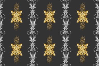 Kusursuz desenli çiçekler ve çiçek desenli çizimler. Duvar kağıtları, giysiler, erkekler ve kızlar için soyut, pürüzsüz desen. Basit bir şekilde. Beyaz, gri ve siyah kıvrımlar.