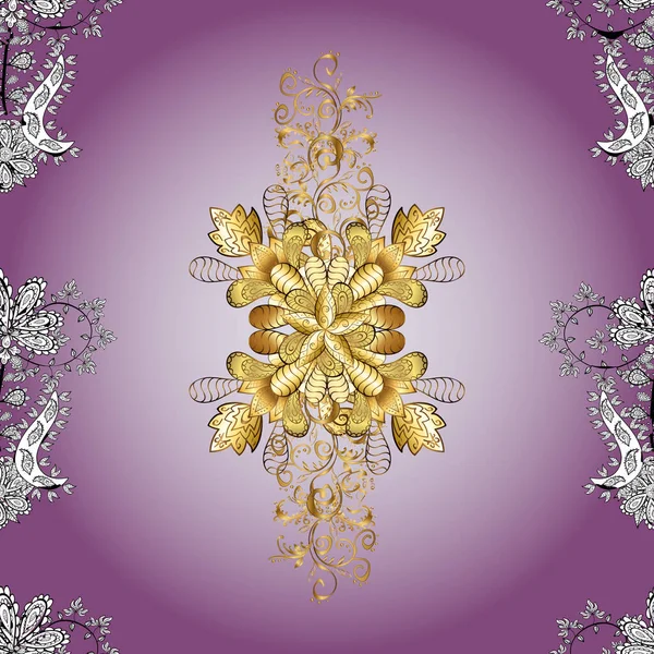 금빛을 추상적 꽃무늬는 — 스톡 사진