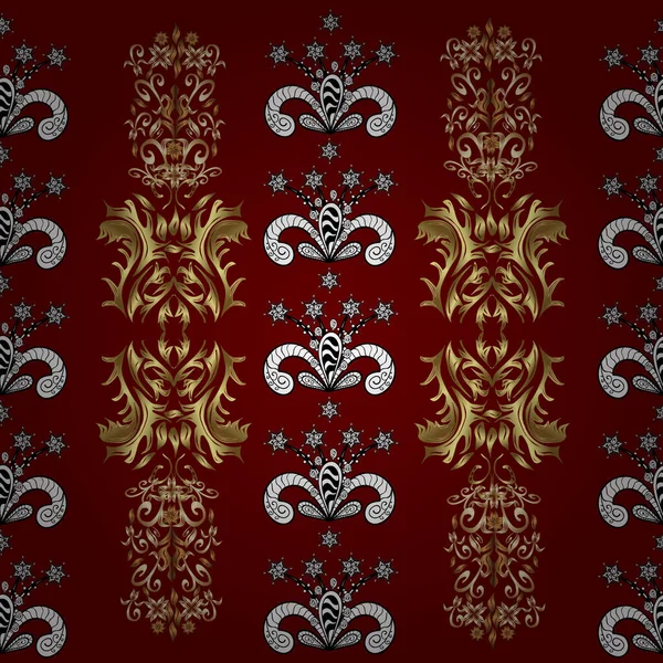 Ornement Orient Traditionnel Vecteur Classique Sans Couture Rouge Noir Blanc — Image vectorielle