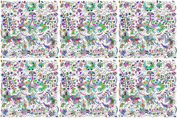 Motley Illustration Small Colorful Flowers Cute Pattern Small Flower Elegant — Fotografia de Stock