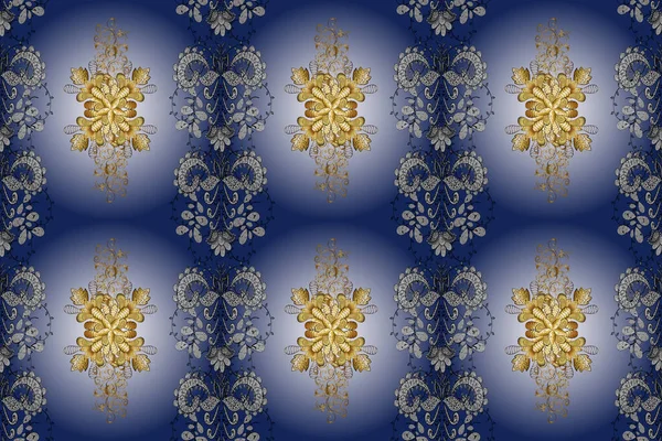 전통적 래스터와 무늬입니다 솔기없는 장식을 파란색 이상의 전형적 — 스톡 사진