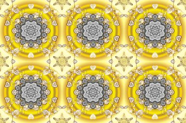 Raster altın desen. Kusursuz kıvırcık saçlar. Doğulu stil altın elementlerle altın desenli arabesk yapar..